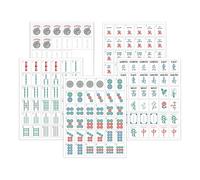 Mahjong Learning Cards, Portable Learning Tool, Paper, Mahjong Flash Cards Visual Reference Guide, Tile Games, Beginner Friendly, For Family Friends Party Family Gathering