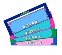 Mahjong Line Reader Travel Clear Markings 4 Pieces