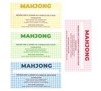 Mahjong Line Reader with Rules 4 Piece Acrylic Beginner-Friendly Tool
