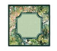 Mahjong Mat - 80x80CM Non Slip Diatom Mud Pad With Noise Reduction | Tropical Plant Pattern Table Cover | Card Tile Poker Play Sheet | For Party Home Dorm Apartment Leisure