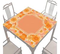 Mahjong Mat for Table - 80x80cm Tropical Plants Vintage Anti Slip Tile Game Play Mat Decorative Table Cover | Dorm Apartment Living Room Party Night Family Gathering Mahjong Session