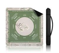 Mahjong Mat for Table with Rules - Noise-Reducing 32.6"x32.6" Mahjong Table Cover, Waterproof Non-Slip Table Cloth for American Mahjong, Poker, Card & Board Games, Campact with Travel Bag (Green)