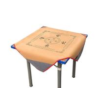 Mahjong Mat Household Silence Mahjong Mat Table Cloth, Board Game Mah-Jong PU Leather Reduce The Noise(Yellow)