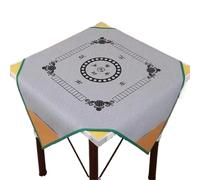 Mahjong Mat Household Silence Mahjong Mat Table Cloth, Board Game Mah-Jong PU Leather Reduce The Noise(Grey)
