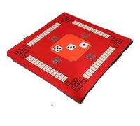 Mahjong Mat Mahjong Mat For Reduce The Noise Non-slip Board Game Table Pad Silence Waterproof Home Party Mah-Jong Protector(Red,75x75cm)