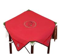 Mahjong Mat Reduce The Noise Board Game Table Mah-Jong Mat Silence Home Party Mahjong Cloth 0.96*0.96m Or 1.1*1.1m(Red 96X96cm)