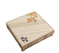 Mahjong Mat Thickened Poker Tablecloth Square Noise Reduction Mahjong Table Mat Home Fabric Dining Cloth Geometric Pattern Modern(Color 2,140*140cm)