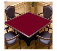 Mahjong Mat Thickened Silent Square Mahjong Tablecloth Hand Washing Cloth Pad Anti-slip Poker Table Mat Modern Simple Sle Home Fabric(Rose Red,RUBBER_70*70CM)