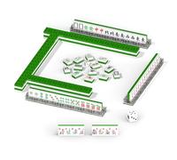Mahjong Mini Building Blocks Set, 396PCS Traditional Chinese Mahjong Tile Model Micro Bricks Kit, Entertainment Tool Tiles and Racks, Collectible Desk Decoration, Gifts for Teens Adults