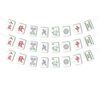 Mahjong Party Decorations 3pcs Mahjong Theme Garland Banner Mah Jong Hanging Decoration Table Game Birthday Decors Game Night Bridal Shower Decor Game Celebration Let’s Get Our Mahj On Party Supplies