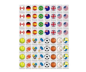 Mahjong Play Set Mahjong Tile Set | Mahjong Flag Pattern Game Blocks | Family Board Games, Escape Game Blocks by the Sea Block Puzzle Games for Spring Picnic Party Items