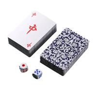 Mahjong Playset - 3.38 Pollici Carte Da Gioco | Set Mahjong Tradizionale, Mazzo Da Viaggio Portatile, Gioco Da Tavolo Silenzioso Per Camping, Picnic E Intrattenimento