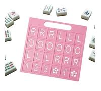 Mahjong Practice Board Solo Play,24 Slots Portable American Fun Lightweight Games - Mahjong Practice Board Training Tool - for Vacation Camping Holiday Festival Night Birthday Travel Home Recognition