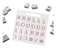 Mahjong Practice Board Solo Play,24 Slots Portable Fun Lightweight American Party Toys - Single Mahjong Practice Board,for Vacation Holiday Festival Night Birthday Interaction Travel Home Yard Patio