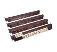Mahjong Pusher And Rack - High-Strength Organizer - Tortoiseshell Mahjong Rack with Pusher - for Community Center Home Game Room Family Gathering Travel