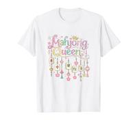 Mahjong Queen Cute Floral Crown Graphic Value Graphic T-Shirt, Men, White, S