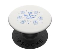 Mahjong Queen Cute Mah Jongg Player Women PopSockets Adhesive PopGrip