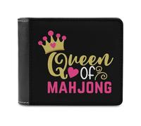 Mahjong Queen Slim Bifold Wallet Minimalist Wallets Pouch with Card Slots for Men Women