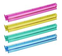 Mahjong Rack - Acrylic 18.7x3.2x1.2 Inches | Clear 2 In 1 Mahjong Pusher Set Of 4 | Board Game Tile Organizer | Accessory For Mah Jongg Players Home Entertainment Family Night Tournament