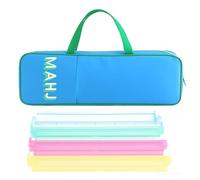 Mahjong Rack Bag - Waterproof Mahjong Carrier | Zippered Pouch, Ergonomic Game Organizer Pouch, Rack and Tile Storage Holder, Scratch Guard Table Game Accessory, for Home Outdoor Travel Vacation Use