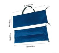 Mahjong Rack Storage Bag with Two-Layer Design, Fleece + 210D Lining, Easy-Carry Handle - for American-Style Racks, Navy Blue