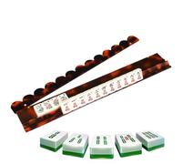 Mahjong Racks, Scratch-resistant Mahjong Rack with Tile Pusher, Convenient To Carry, Boosting competition-level efficiency, for Dominoes Party Board Game Accessories