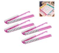 Mahjong Racks with Pushers,4pcs Set Mahjong Tile Holder Acrylic Mah jong Racks Accessories,Modern American Mah jong Tile Rack (Pink)
