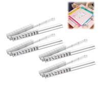 Mahjong Racks with Pushers,4pcs Set Mahjong Tile Holder Acrylic Mah jong Racks Accessories,Modern American Mah jong Tile Rack (White)