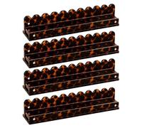 Mahjong Racks with Pushers, Non-slip Acrylic Holder | Scalloped Acrylic Mahjong Racks - for Holiday Game Travel Table Party Summer Outdoor Activities Desk Drinking