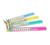 Mahjong Racks with Pushers | US Mahjong Tile Stand with Pusher - Clear 18.5 Inch Game Accessories for Travel Table Scoring Experienced Player Beginner