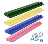 Mahjong Ruler Card Rack, With Stable Non-Slip Support, 40.5x6x2.2cm, Domino Rack Stand, Game Table Accessories, Space-Saving Design, For Home House Party Gatherings Club Holiday Festive Tr