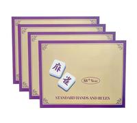 Mahjong Score Cards, 4 Pieces Playing, Score Reference Sheet, Mahjong Rules Guide, Hands Reference Card, Family Friends Game, Home Party Accessory for Family Friends Home Party