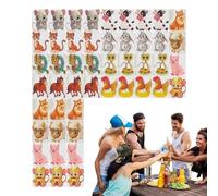 Mahjong Seasides Escape Game - 48pcs Mahjong Game Blocks | Chinese Zodiacs Mahjong | Traditional Tile Stacking Mahjong Game for Family Games, Exercise Thinking Skills, Living Room, Dormitory