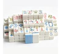 Mahjong Set,160 Pcs 4-Layer Acrylic Engraved Tiles Mahjong Tiles Set