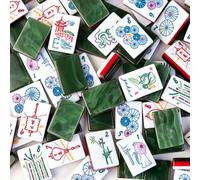 Mahjong Set,160 Pcs 4-Layer Acrylic Engraved Tiles Mahjong Tiles Set
