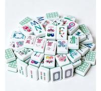 Mahjong Set,160 Pcs 4-Layer Acrylic Engraved Tiles Mahjong Tiles Set