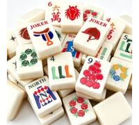 Mahjong Set,160 Pcs 4-Layer Acrylic Engraved Tiles Mahjong Tiles Set
