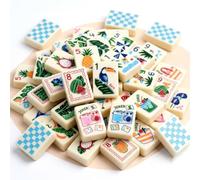 Mahjong Set,160 Pcs 4-Layer Acrylic Engraved Tiles Mahjong Tiles Set