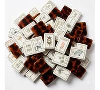 Mahjong Set,160 Pcs 4-Layer Acrylic Engraved Tiles Mahjong Tiles Set