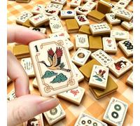 Mahjong Set,160 Pcs 4-Layer Acrylic Engraved Tiles Mahjong Tiles Set
