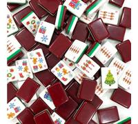 Mahjong Set,3 Layer Color blocking Acrylic American Mahjong Game Set