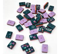 Mahjong Set,3 Layer Color blocking Acrylic American Mahjong Game Set