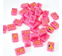 Mahjong Set,3 Layer Color blocking Acrylic American Mahjong Game Set