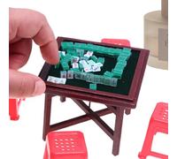Mahjong Set for , Chinese Small Mahjong Set | Miniature Mahjong Table Decoration - Miniature Mahjong Ornament Set for