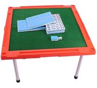 Mahjong Set - Mini Folding Travel Table, Professional Chinese Majiang Game for Easy Play Anywhere