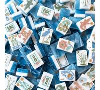 Mahjong Set,Multiple Themes Mahjong Tile Set with Carrying Bag,Dice