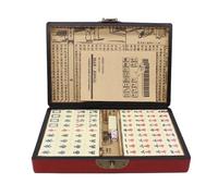 Mahjong Set - Travel-Friendly Professional Chinese Mahjong with 144 Tiles and Portable Case for Home or On-the-Go Play