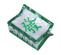 Mahjong Shape Claw Clip 2.7 Inch Medium Hair Jaw Clip Women Girls Strong Hold Acetate Hair Accessories for Thick Thin Hair, Green Dragon