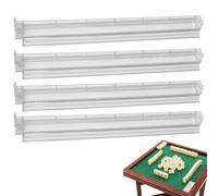 Mahjong Shelves with Sliders Acrylic, Mahjong Tile Holder Made of Acrylic, 4 Pieces Mah Jongg Holder for Adults, Play Accessories for the Desk