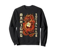 Mahjong Social Club Bamboo Peacock Tile Player Sweatshirt